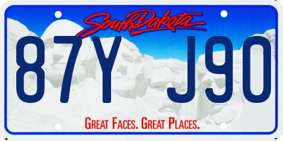 SD license plate 87YJ90