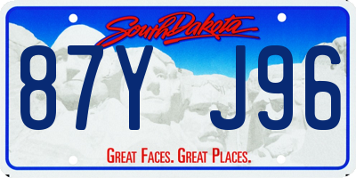SD license plate 87YJ96