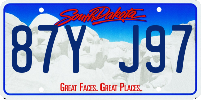 SD license plate 87YJ97