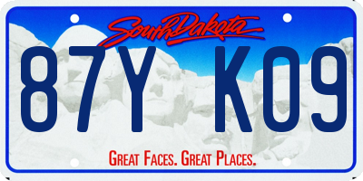 SD license plate 87YK09