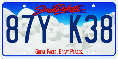 SD license plate 87YK38