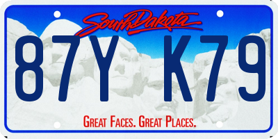 SD license plate 87YK79