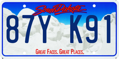 SD license plate 87YK91