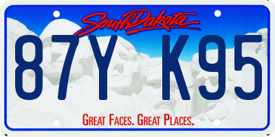 SD license plate 87YK95