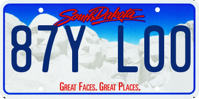SD license plate 87YL00