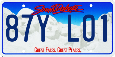 SD license plate 87YL01