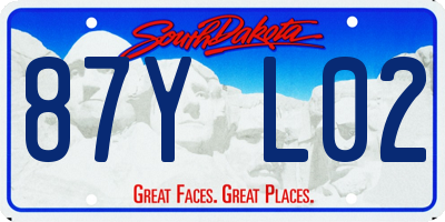 SD license plate 87YL02