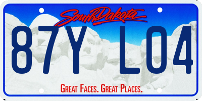 SD license plate 87YL04