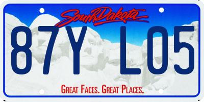 SD license plate 87YL05