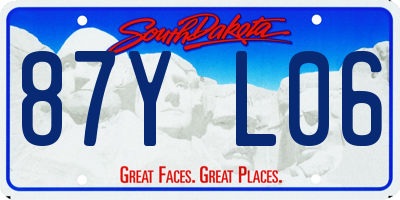 SD license plate 87YL06