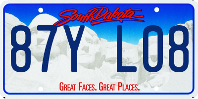 SD license plate 87YL08