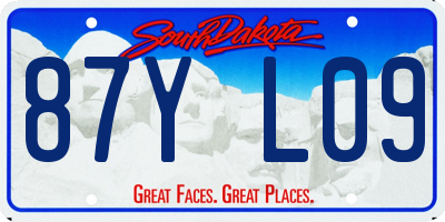 SD license plate 87YL09