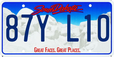 SD license plate 87YL10