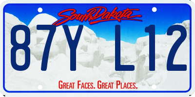 SD license plate 87YL12