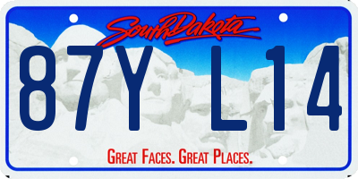SD license plate 87YL14