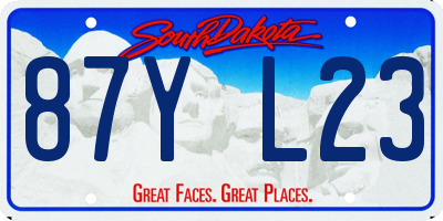 SD license plate 87YL23