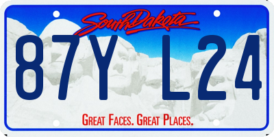 SD license plate 87YL24