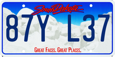 SD license plate 87YL37