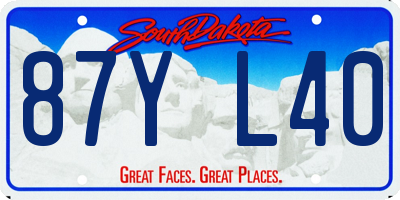 SD license plate 87YL40