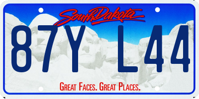SD license plate 87YL44