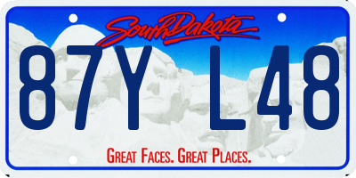 SD license plate 87YL48