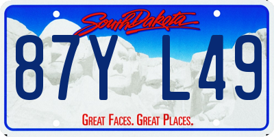 SD license plate 87YL49