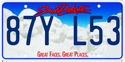 SD license plate 87YL53