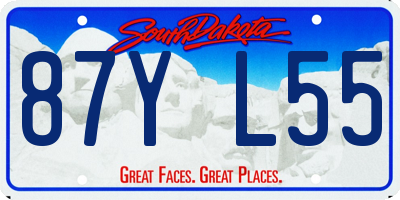 SD license plate 87YL55
