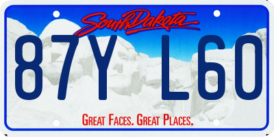 SD license plate 87YL60