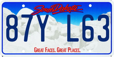 SD license plate 87YL63