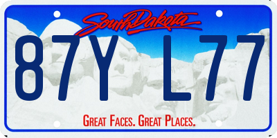 SD license plate 87YL77