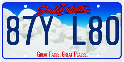 SD license plate 87YL80