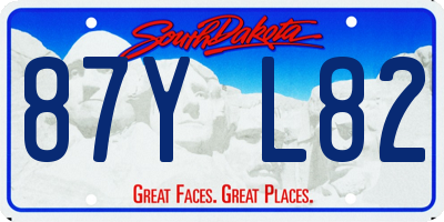 SD license plate 87YL82