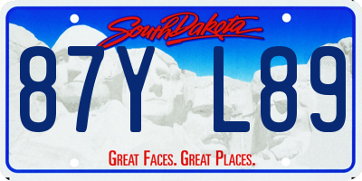SD license plate 87YL89