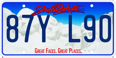 SD license plate 87YL90