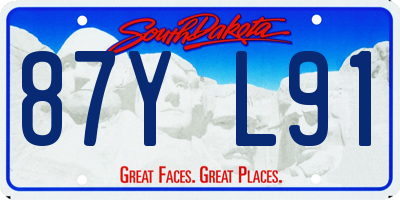 SD license plate 87YL91