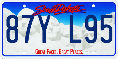 SD license plate 87YL95