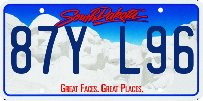 SD license plate 87YL96