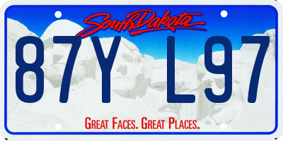 SD license plate 87YL97
