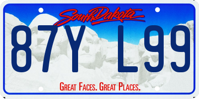 SD license plate 87YL99