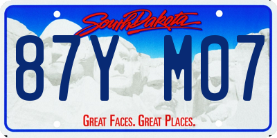 SD license plate 87YM07