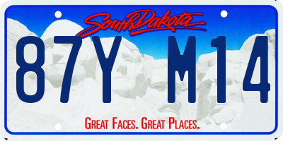 SD license plate 87YM14