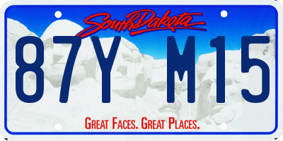 SD license plate 87YM15