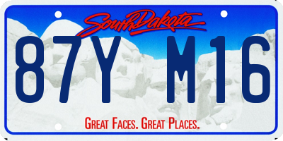 SD license plate 87YM16