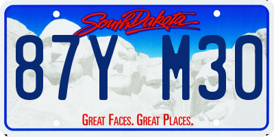 SD license plate 87YM30