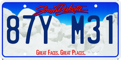 SD license plate 87YM31