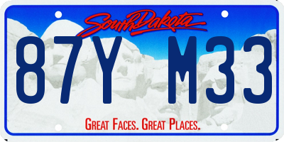 SD license plate 87YM33