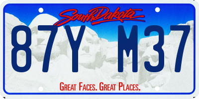 SD license plate 87YM37