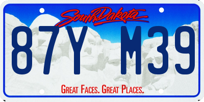 SD license plate 87YM39