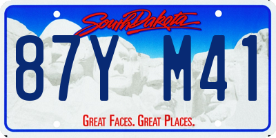 SD license plate 87YM41